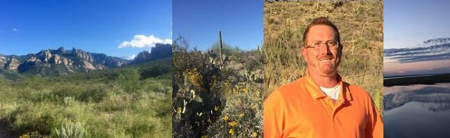 A photo collage of landscapes and people enjoying the outdoors